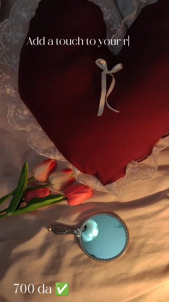 Coussin cœur rouge